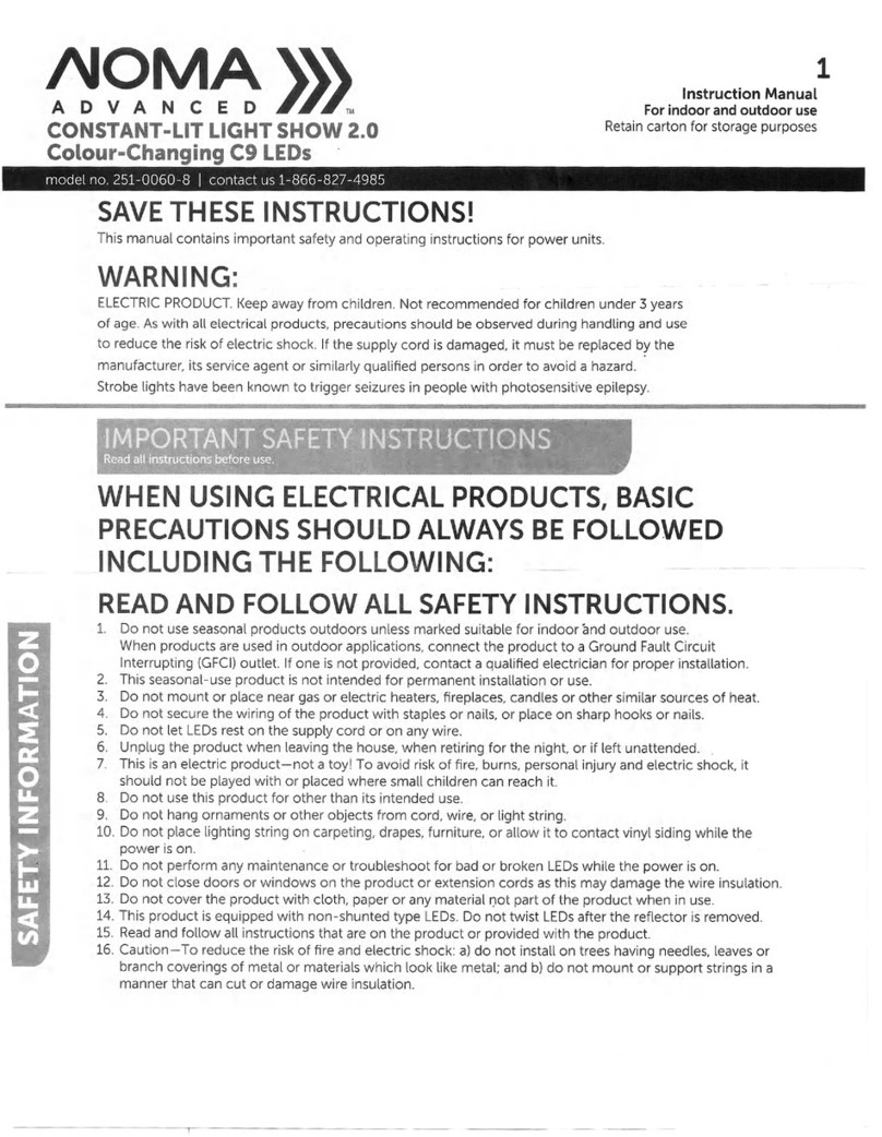 NOMA CONSTANT-LIT LIGHT SHOW 2.0 instruction manual