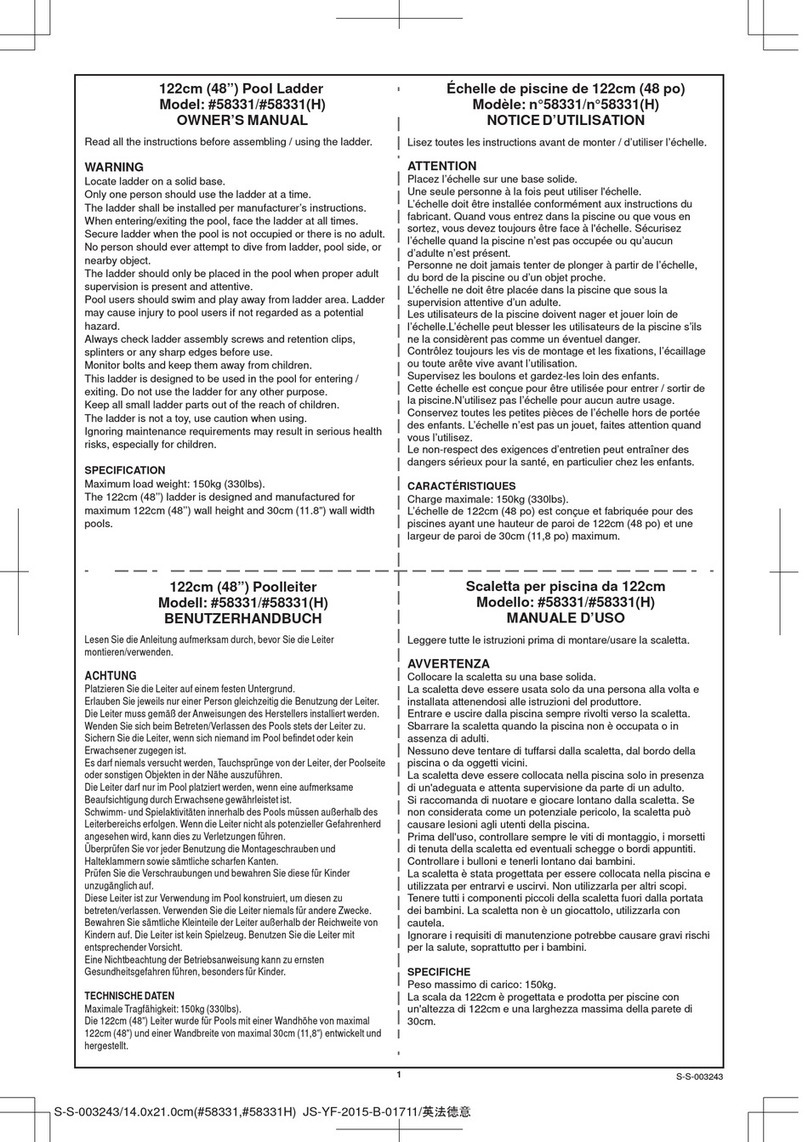 Bestway 58331 H owner's manual
