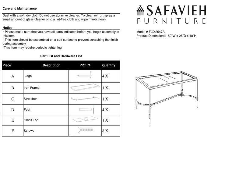 Safavieh Furniture Antwan FOX2547A manual
