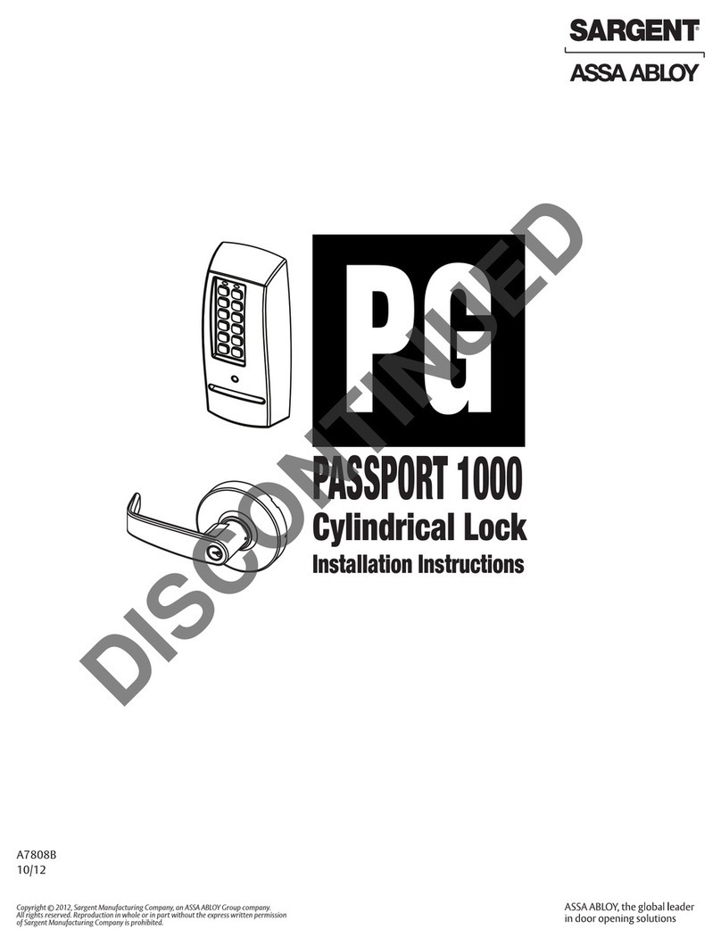 Assa Abloy Sargent Passport 1000 PG User manual