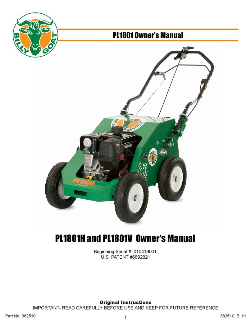 Billy Goat PL1801 User manual