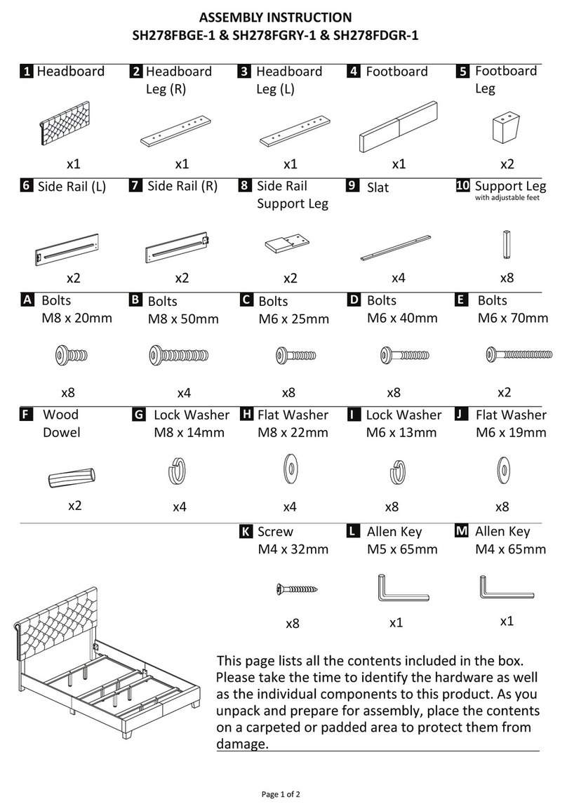 ROOMS TO GO SH278FBGE-1 Assembly instruction ROOMS TO GO SH278FBGE-1 Assembly instruction