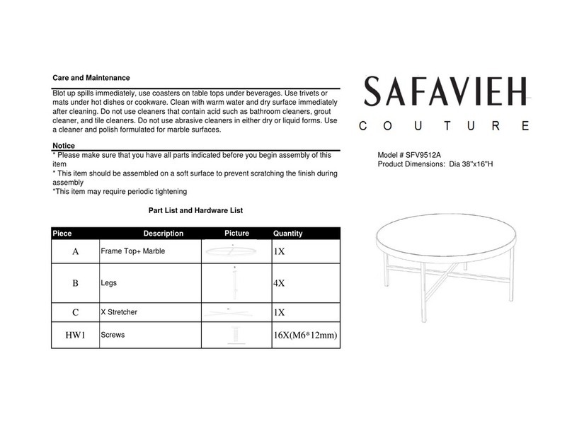 SAFAVIEH COUTURE Caralyn SFV9512A manual