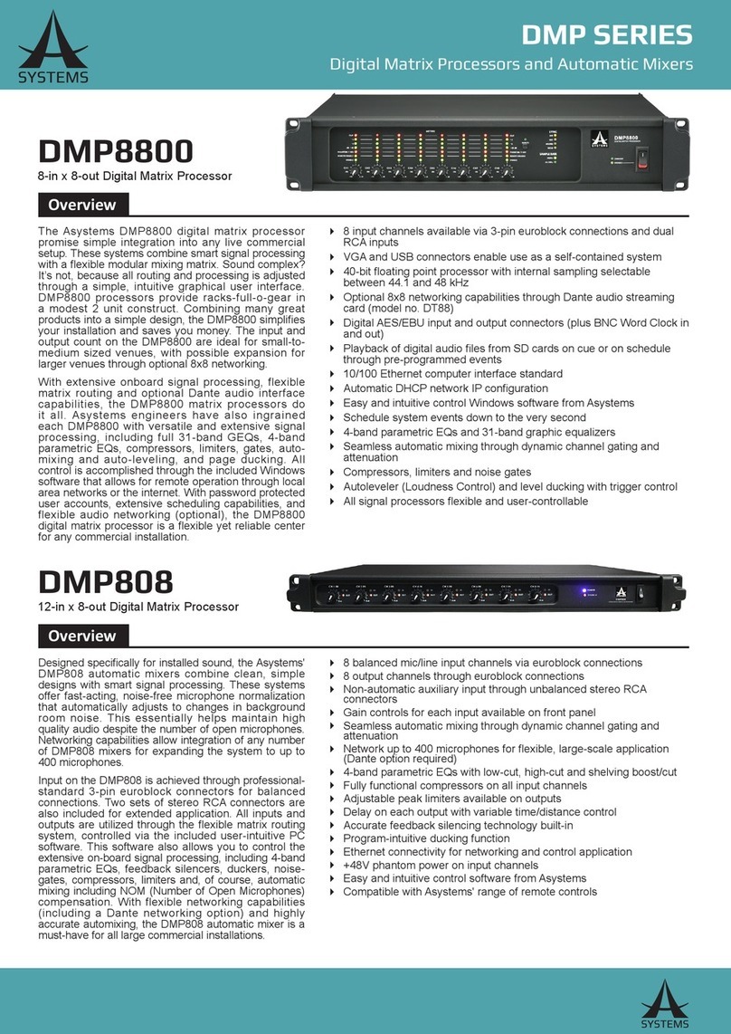 A SYSTEMS DMP Series manual