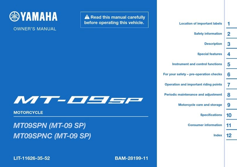 Yamaha MT09SPN User manual