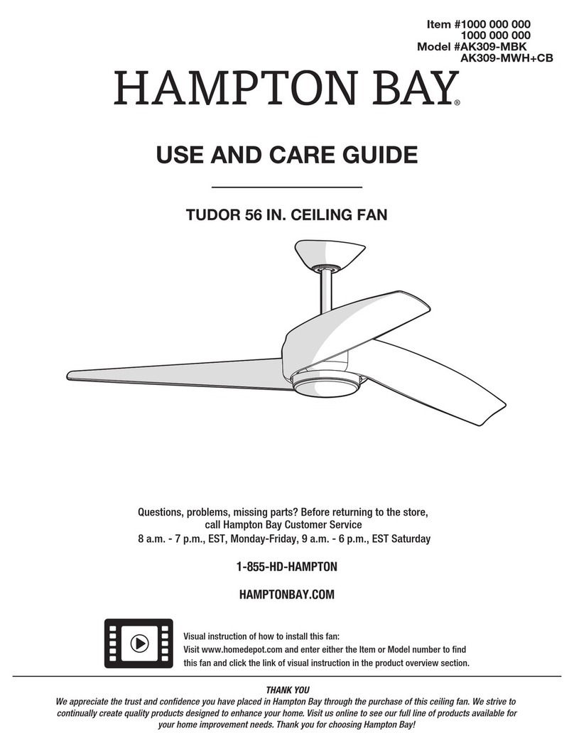 HAMPTON BAY TUDOR Use and care guide HAMPTON BAY TUDOR Use and care guide