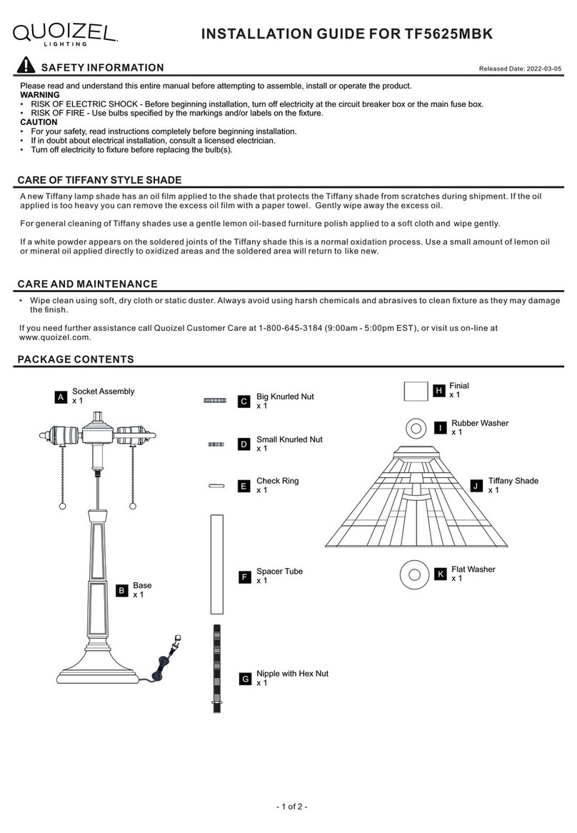 Quoizel TF5625MBK User manual