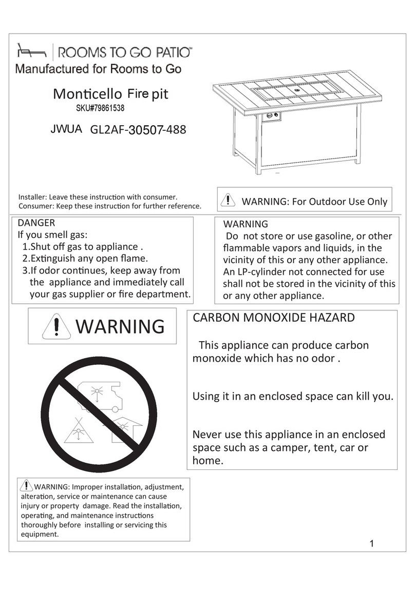 ROOMS TO GO Monticello JWUA GL2AF-30507-488 User manual