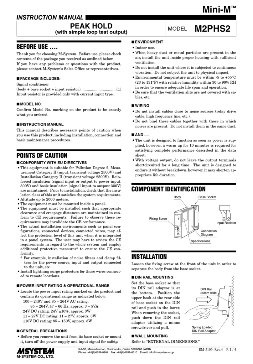 M-system Mini-M M2PHS2 User manual