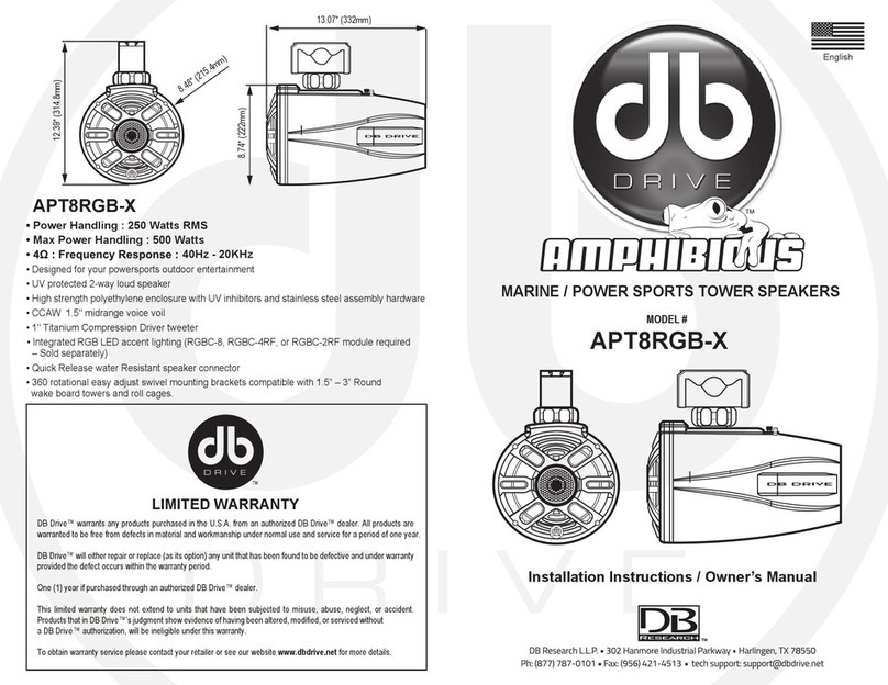 DB Drive AMPHIBIOUS APT8RGB-X Installation instructions & owner's manual
