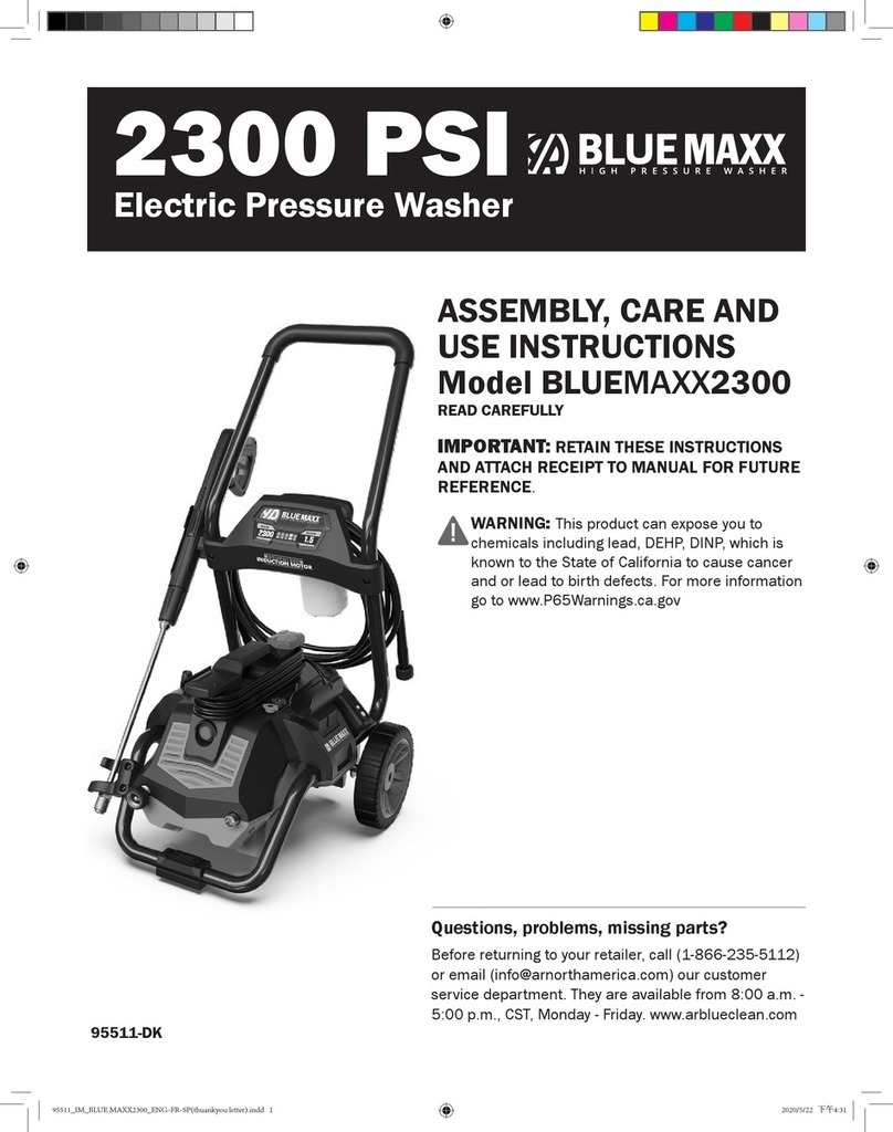 BLUE MAXX BLUEMAXX2300 Assembly, care and use instructions