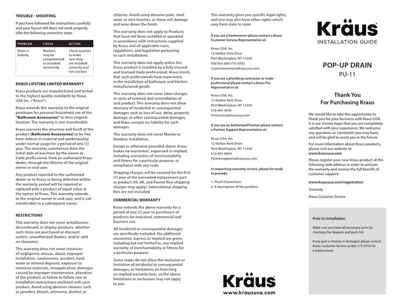 Kraus PU-11 User manual Kraus PU-11 User manual