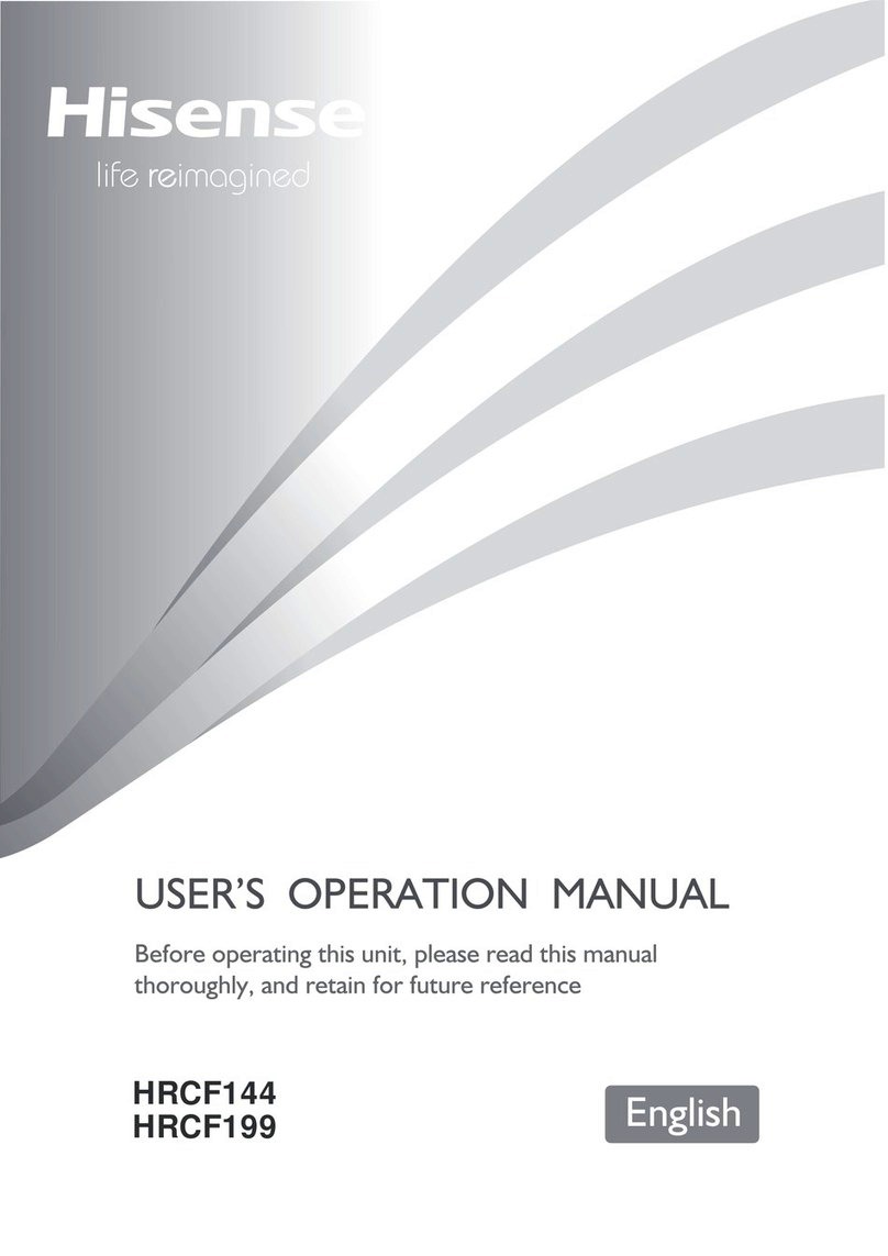 Hisense HRCF144 User manual