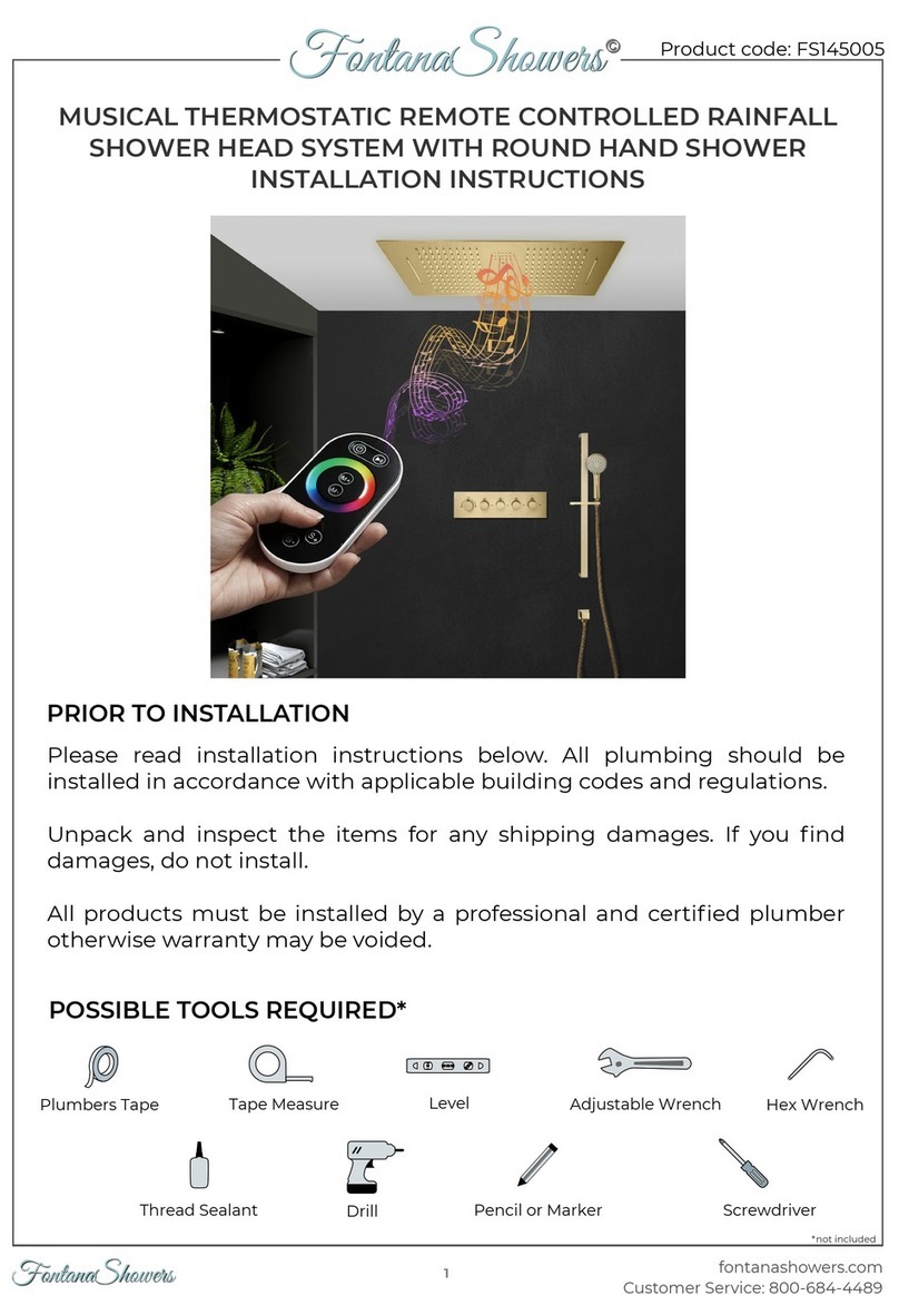 Fontana Showers FS145005 installation instructions Fontana Showers FS145005 installation instructions