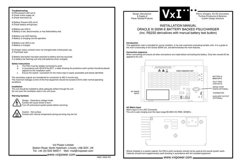 VXI ORACLE III 200W-E User manual