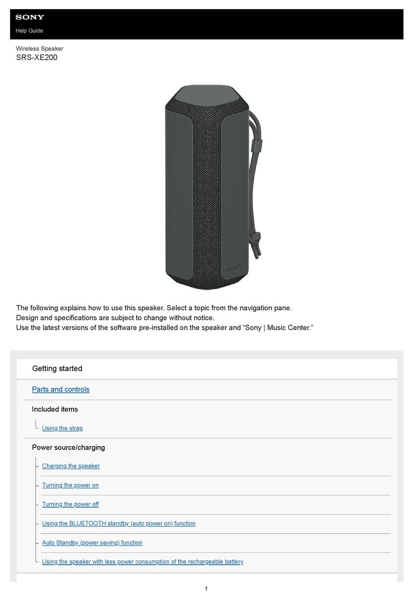 Sony SRS-XE200 Reference guide Sony SRS-XE200 Reference guide