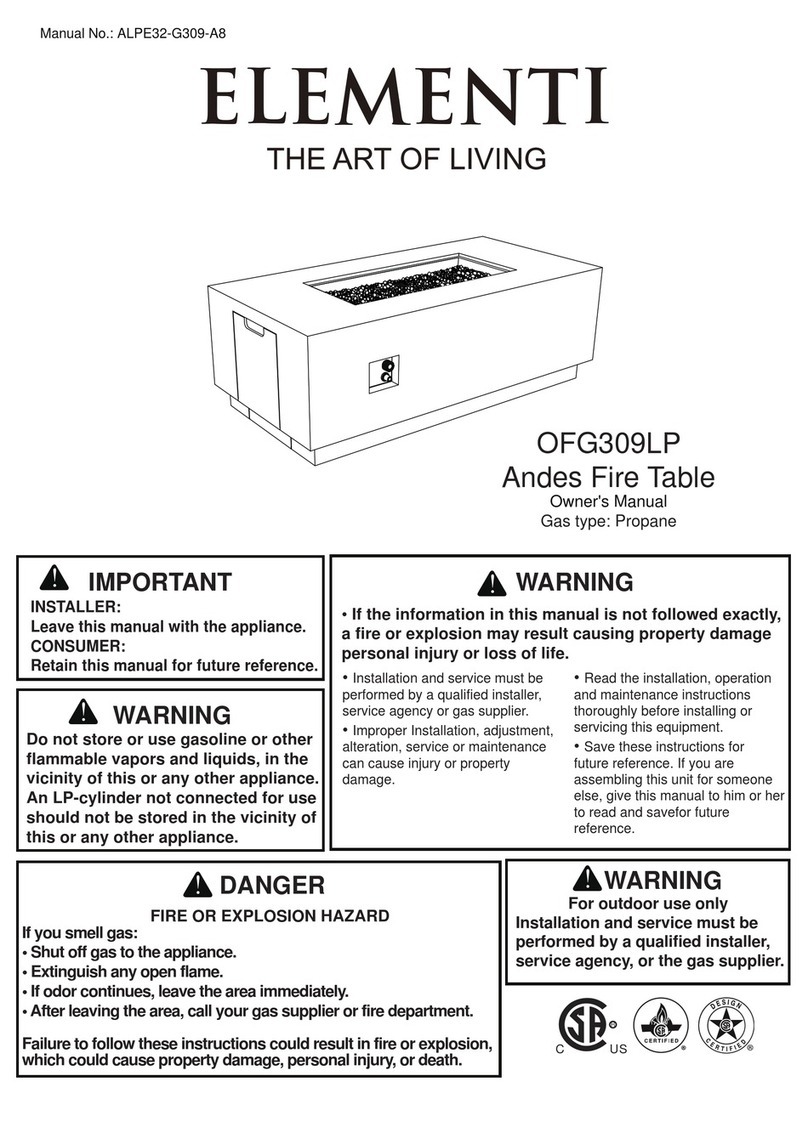 ELEMENTI Andes OFG309LP User manual