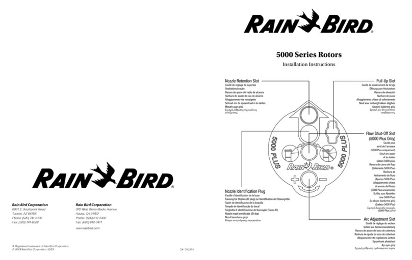 Rain Bird 5000 Series installation instructions