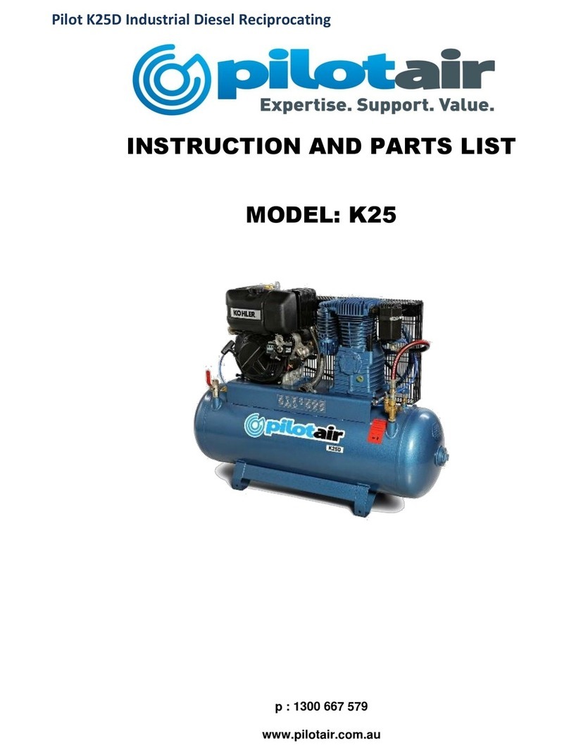 pilotair K25D Instructions and parts list