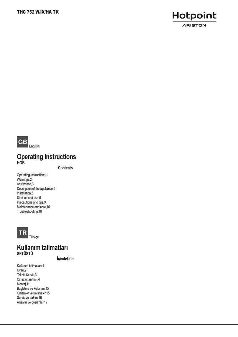 Hotpoint Ariston THC 752 W/IX/HA operating instructions