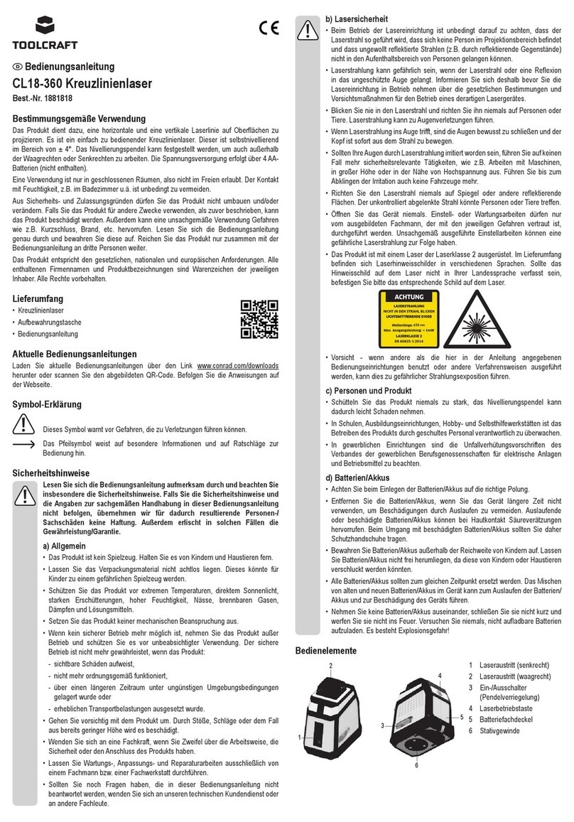 TOOLCRAFT CL18-360 operating instructions