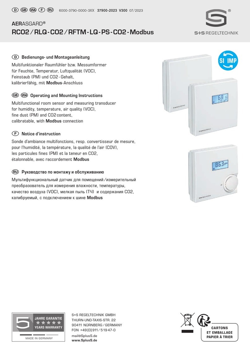 S+S Regeltechnik AERASGARD RCO2 Service manual