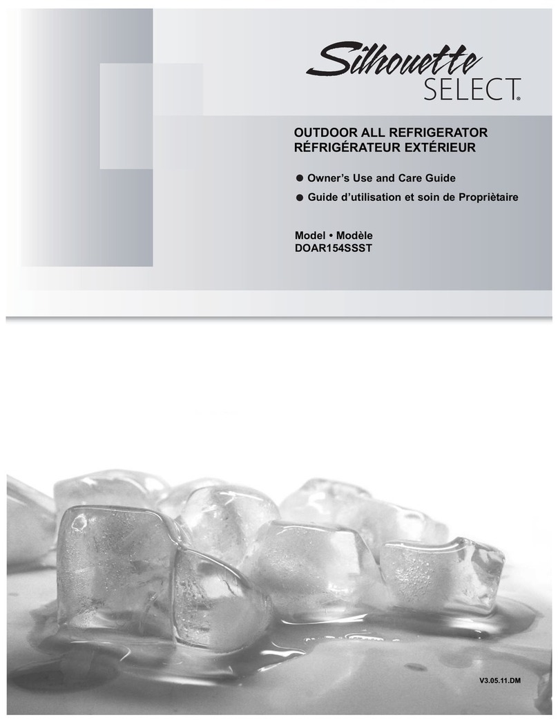 Silhouette Select DOAR154SSST Owner's use and care guide
