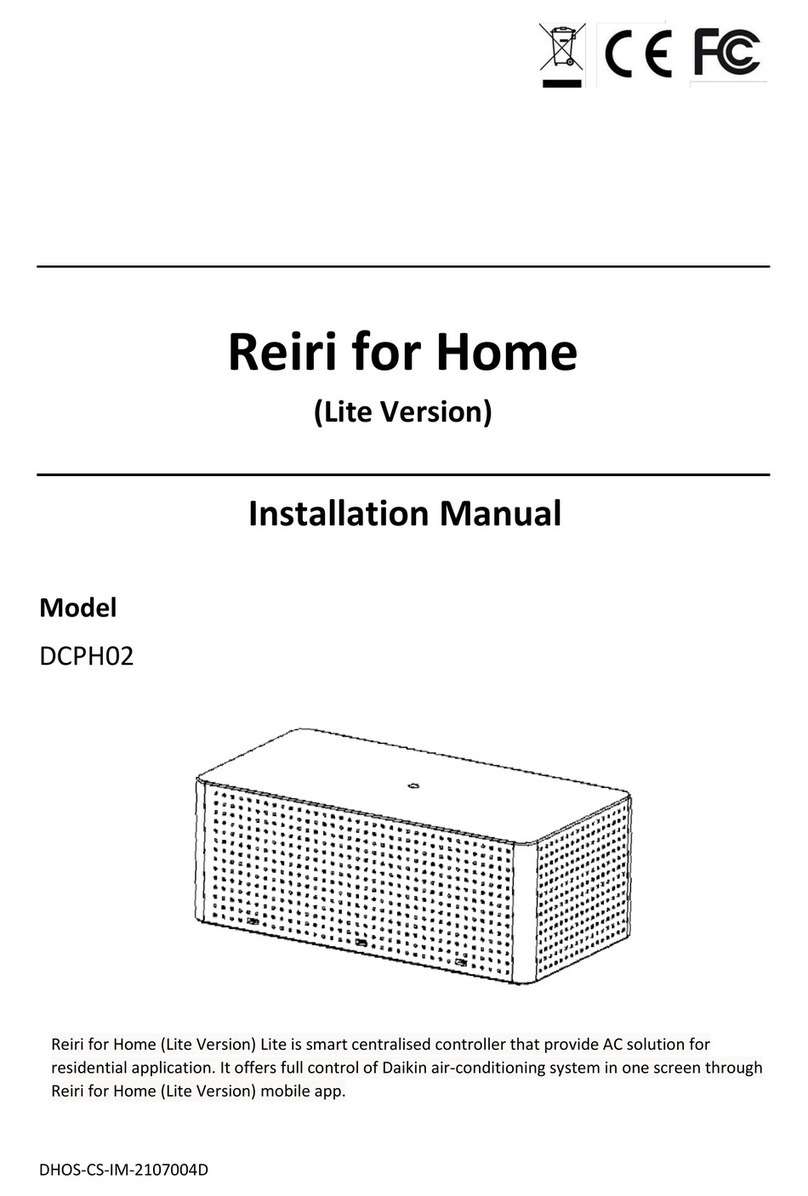 Daikin Reiri for Home Lite installation manual