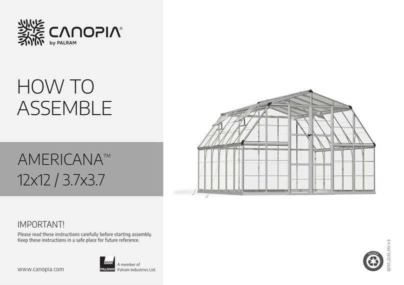 Palram CANOPIA AMERICANA 12x12 / 3.7x3.7 How to assemble