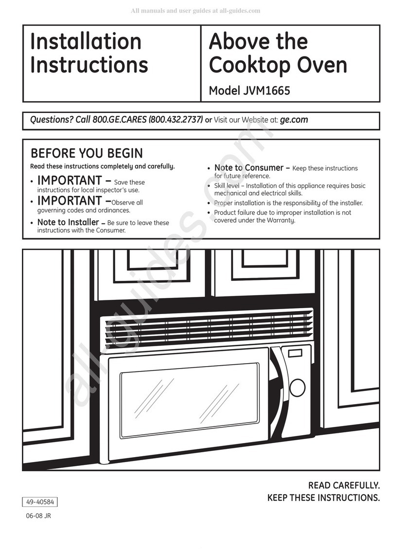 GE JVM1665 User manual