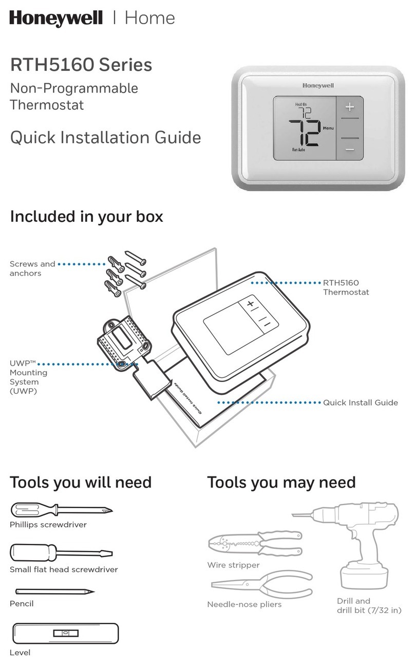 Honeywell Home RTH5160D User manual Honeywell Home RTH5160D User manual