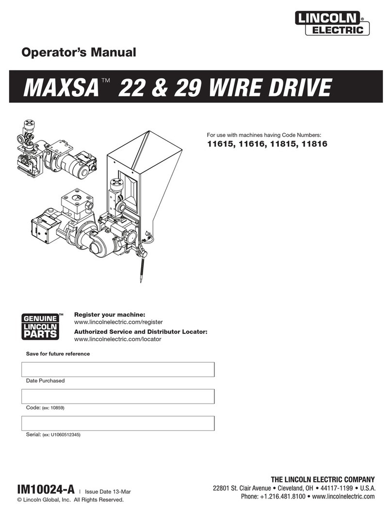 Lincoln Electric MAXsa 22 Operator's manual