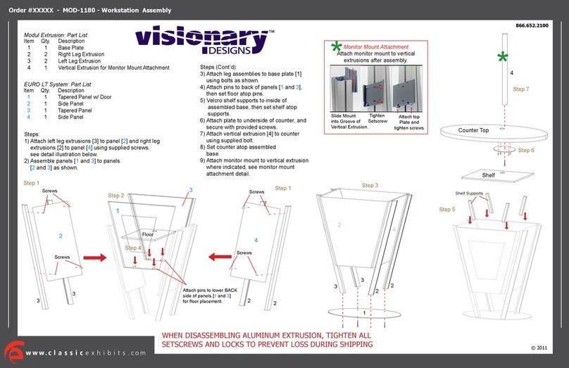Classic Exhibits visionary DESIGNS MOD-1180 manual