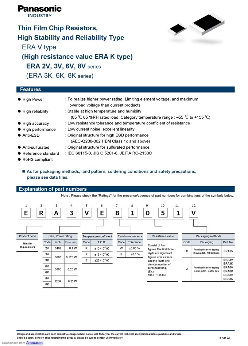 Panasonic ERA 3V Series manual
