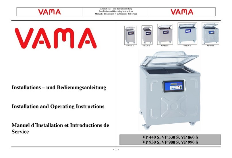 Vama VP 440 S Installation and operating instructions
