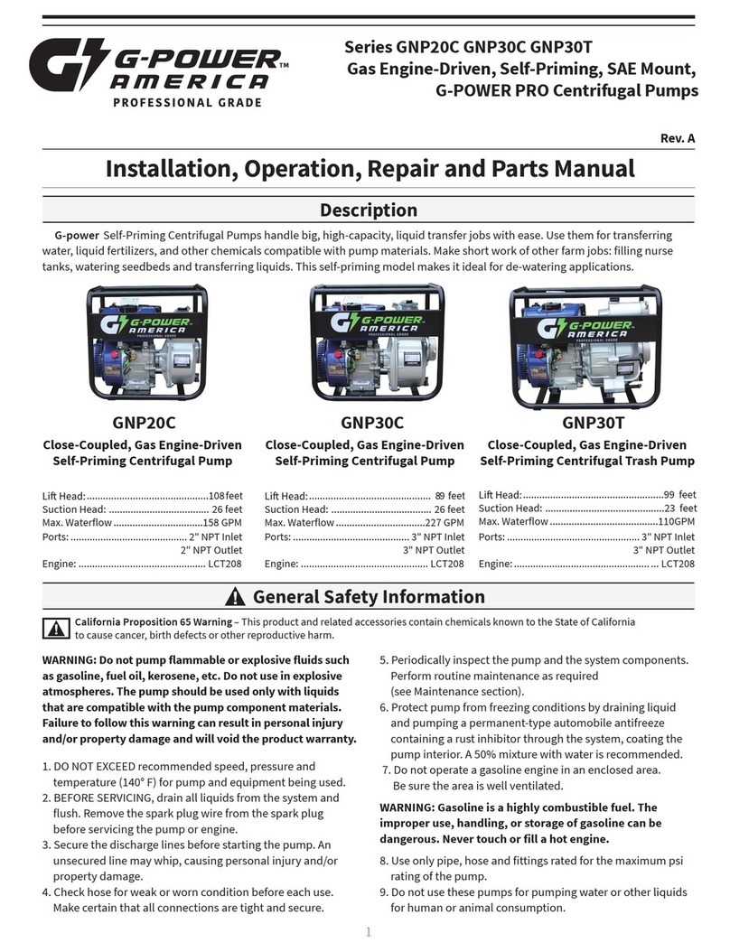 G-Power America GNP20C Series Installation, operation, repair and parts manual