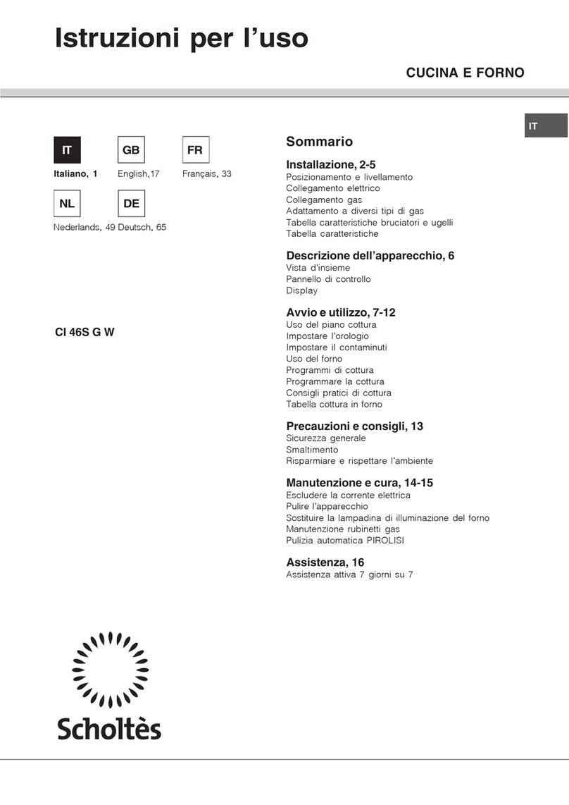 SCHOLTES CI 46S G W operating instructions