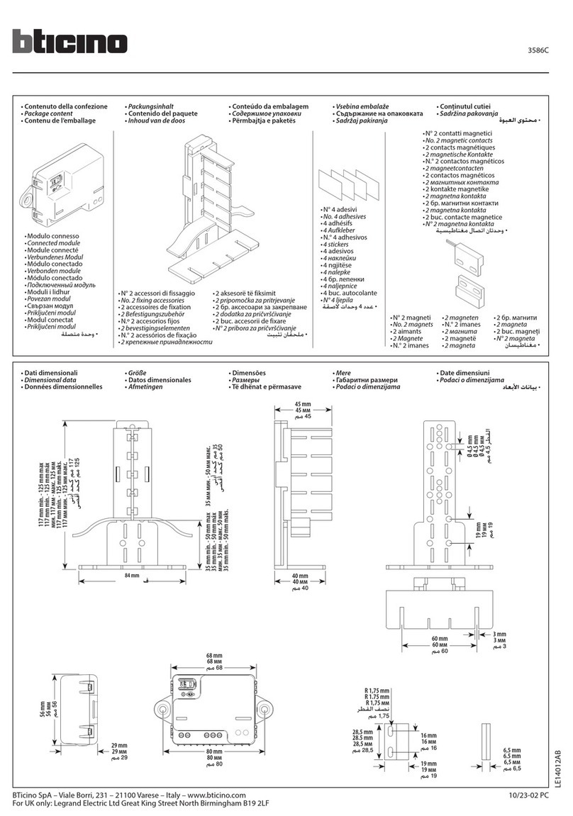 Bticino 3586C manual