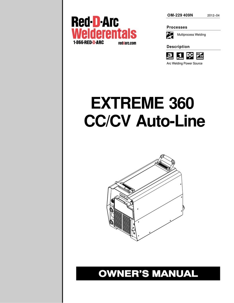 Red-D-Arc Welderentals EXTREME 360 owner's manual