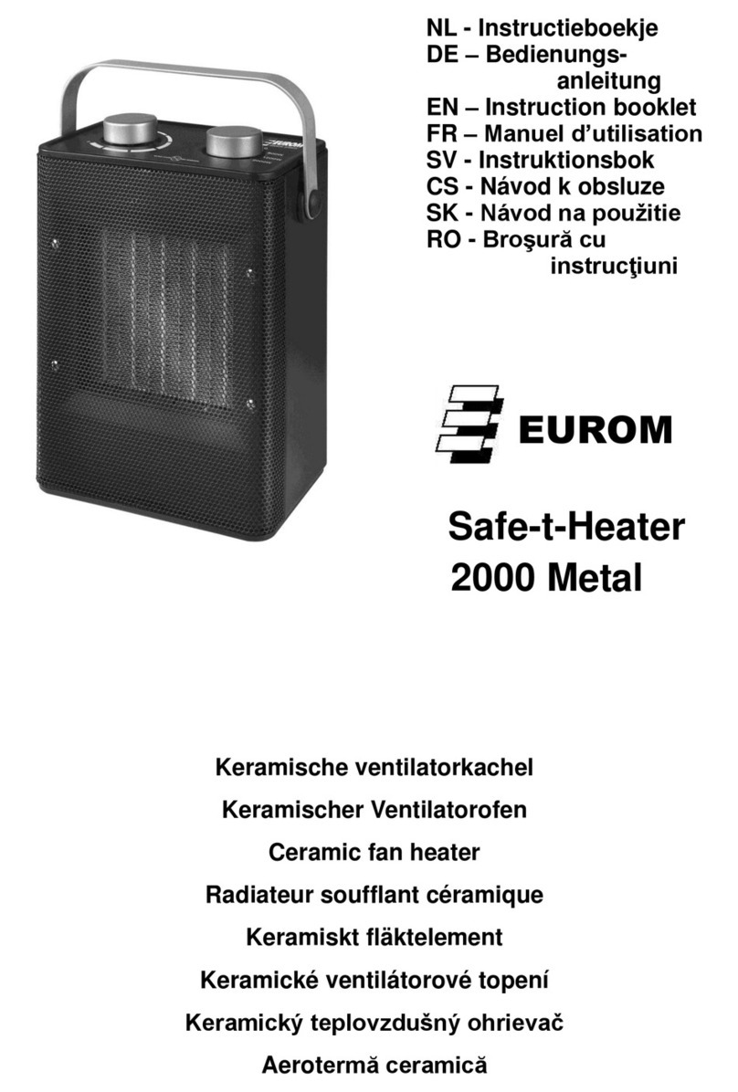 EUROM Safe-t-Heater 2000 Metal Instruction booklet