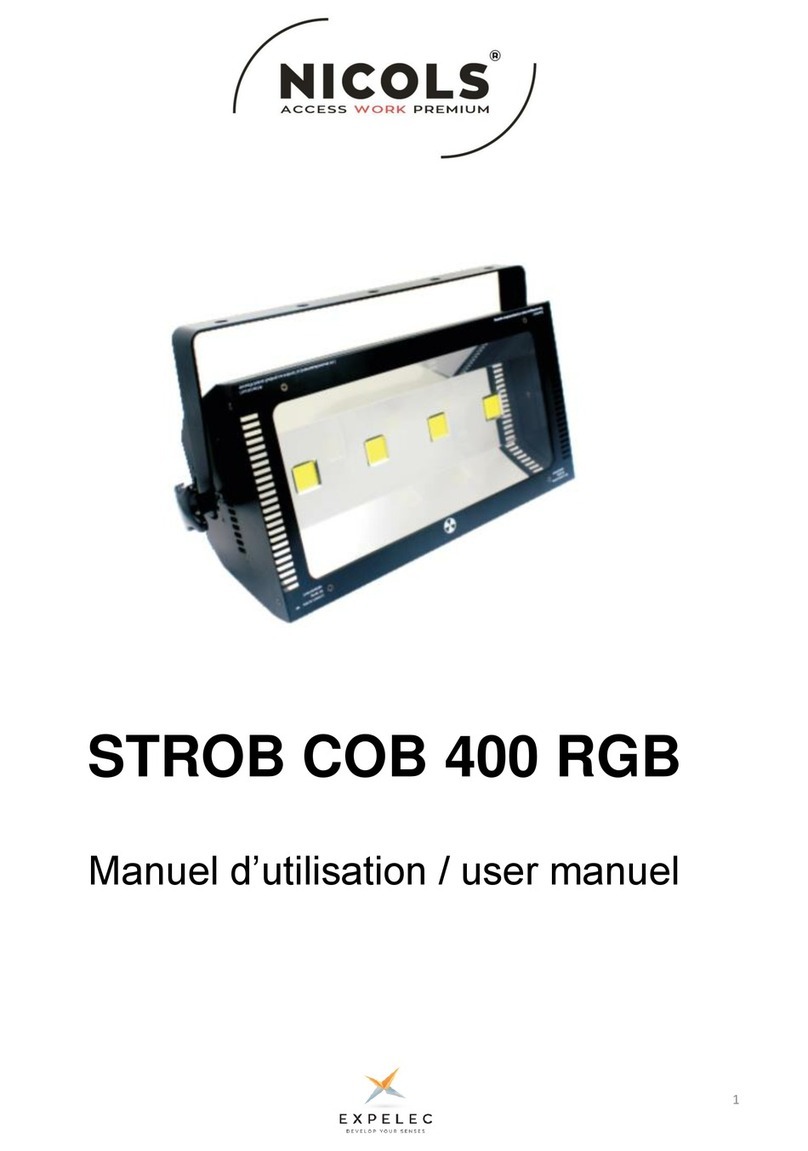 Nicols STROB COB 400 RGB user manual