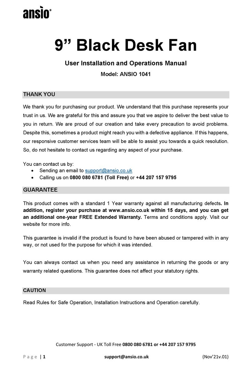 ansio 1041 User's installation and operation manual