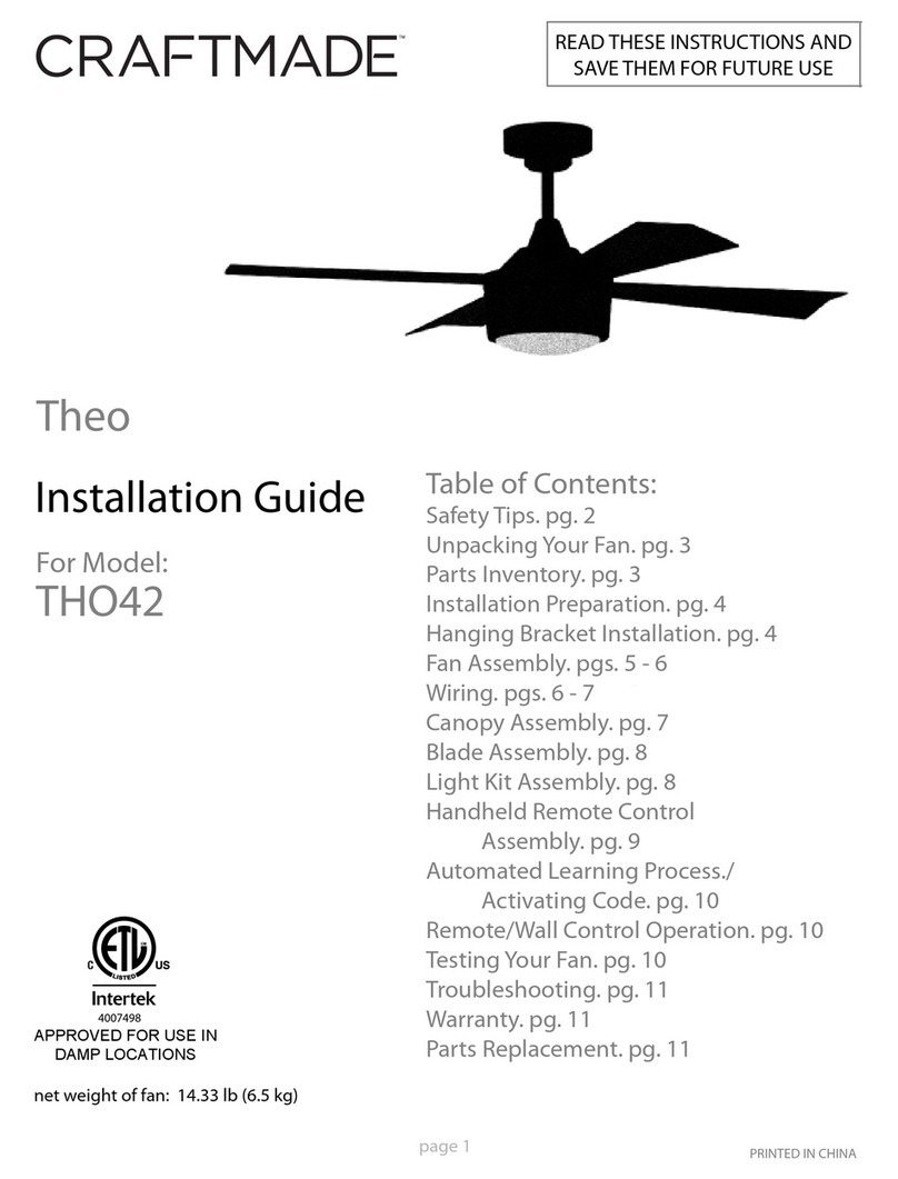 Craftmade Theo installation guide