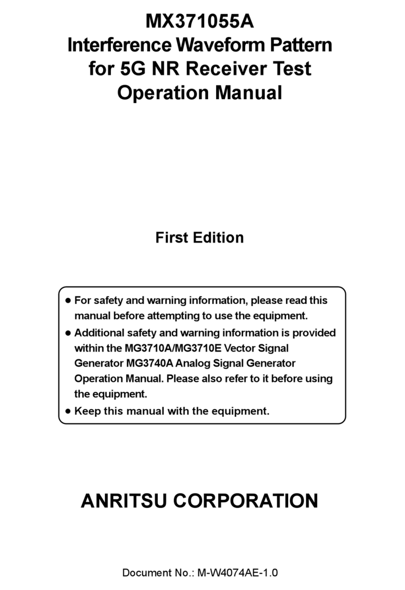 Anritsu MX371055A Operation manual