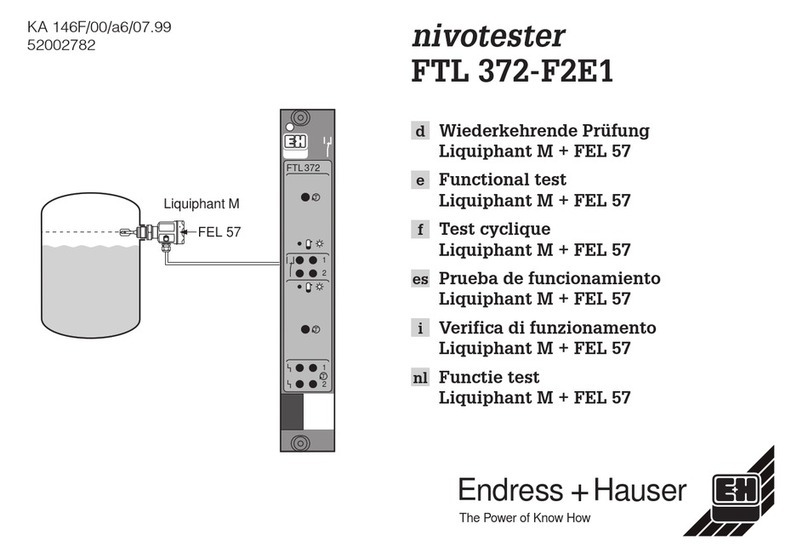 Endress+Hauser nivotester FTL 372-F2E1 manual
