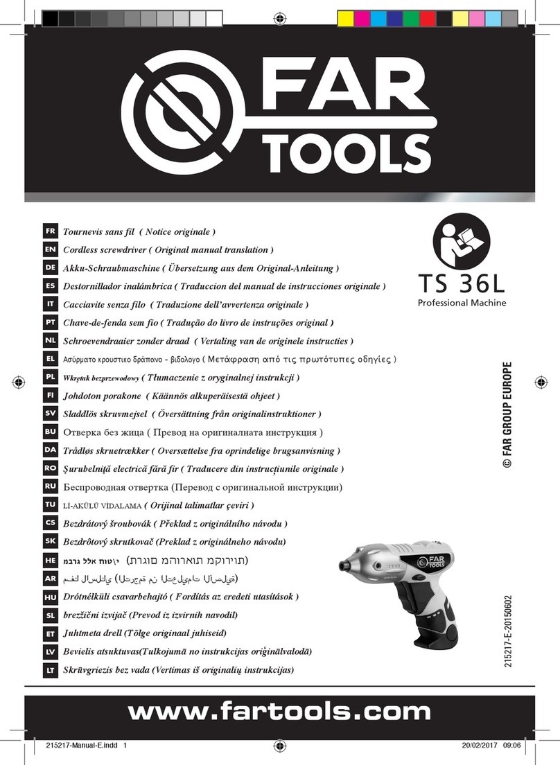 Far Tools TS 36L Operation instructions Far Tools TS 36L Operation instructions