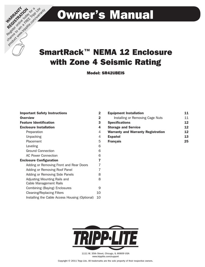 Tripp Lite SmartRack NEMA 12 User manual Tripp Lite SmartRack NEMA 12 User manual