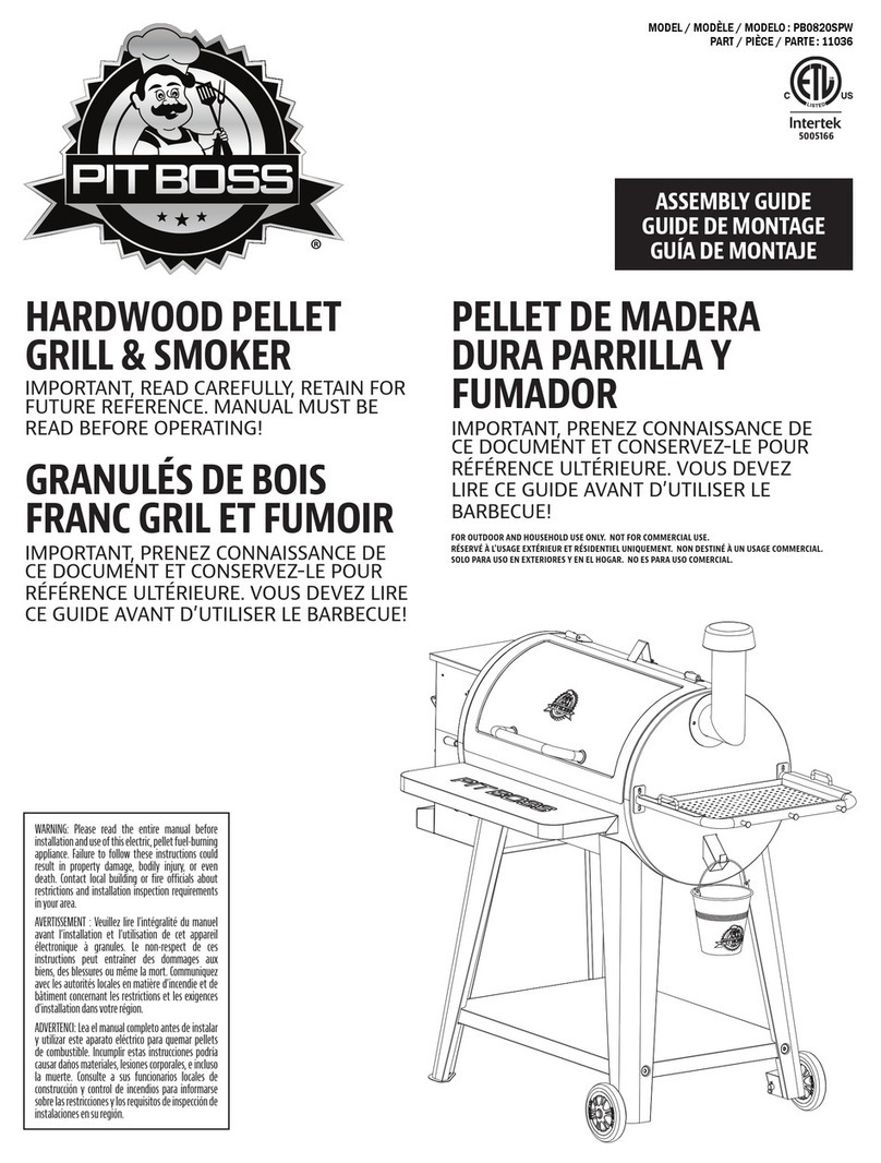 Pit Boss PB0820SPW Assembly guide Pit Boss PB0820SPW Assembly guide
