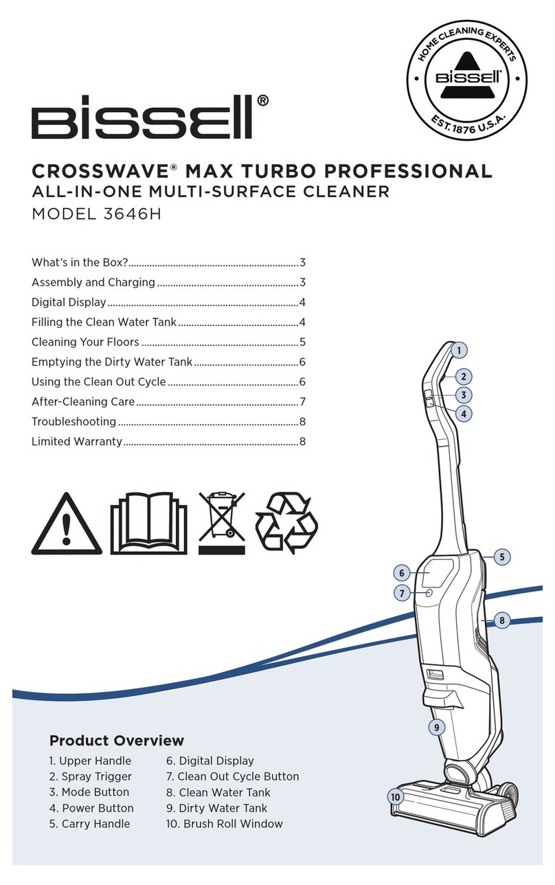 Bissell CROSSWAVE MAX TURBO PROFESSIONAL User manual