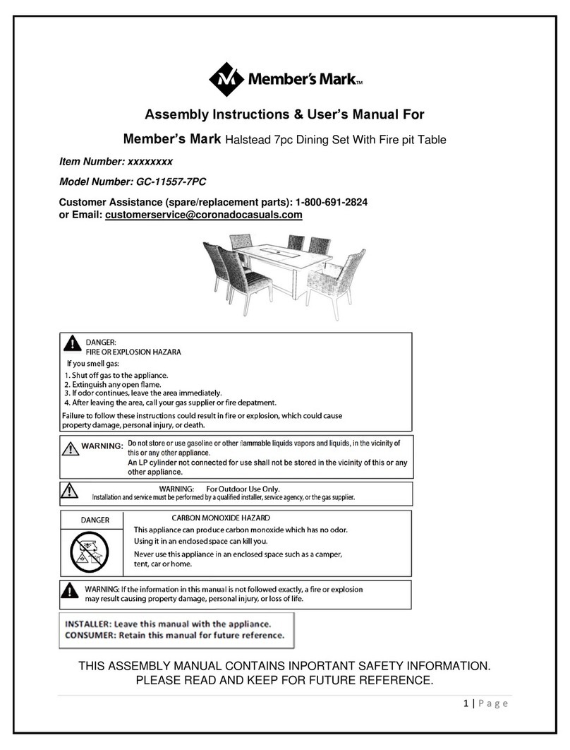 Members Mark Halstead GC-11557-7PC Owner's manual Members Mark Halstead GC-11557-7PC Owner's manual